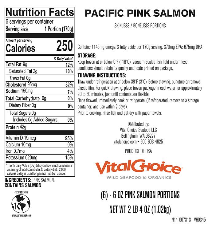 Wild Reefnet-Caught Pink Salmon - skinless, boneless